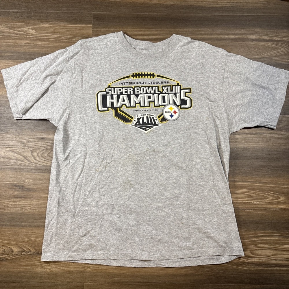 Reebok Pittsburgh Steelers Super Bowl XLIII Champions Roster T Shirt